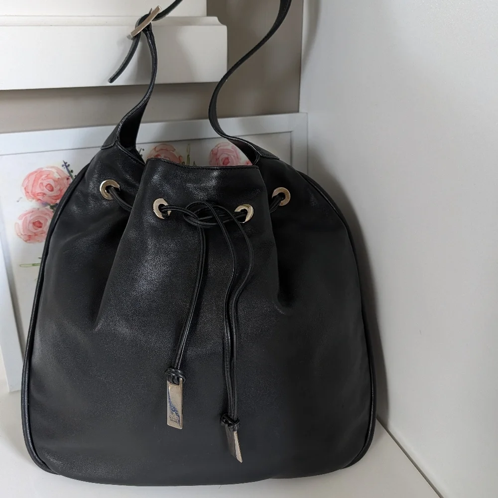 🖤 Vintage Y2K Gucci 001-4030 Genuine Smooth Leather Shoulder Satchel Bag, Black - Picture 2 of 16